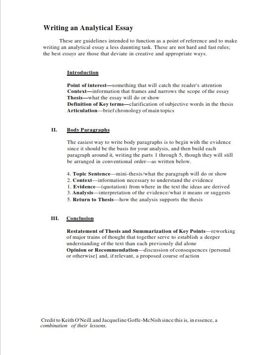 examples of analytical essay thesis