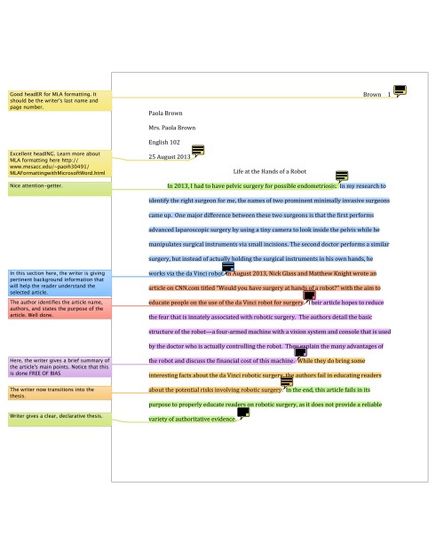 Critical Analysis Essay Example (PDF)