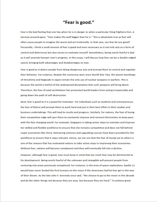 5 Paragraph Argumentative Essay Example (PDF) 