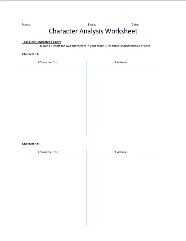Character Analysis: Writing Guide, Outline, & Examples