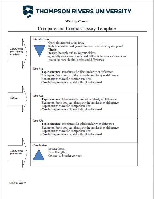 Compare and Contrast Essay Outline Example (PDF)<