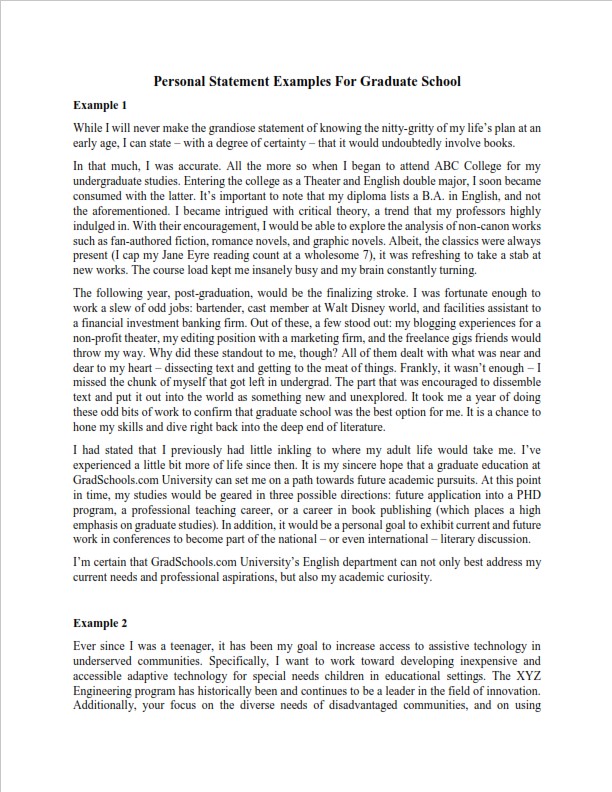 10+ Good Personal Statement Examples & Writing Tips