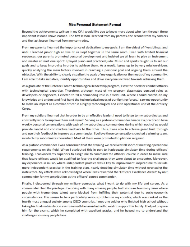 Personal Statement Format | Beginner's Guide For Everyone