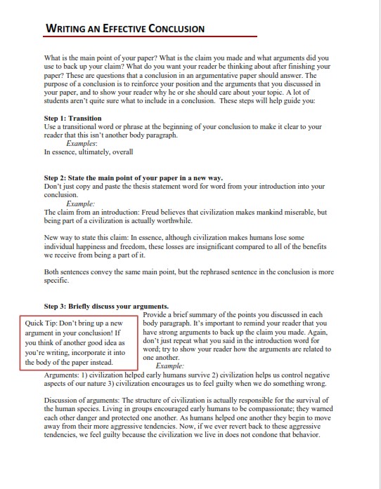 Research Paper Conclusion Sample (PDF)