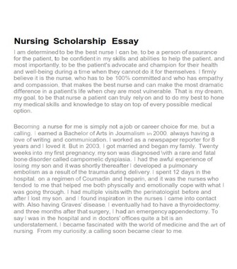 Nursing Scholarship Essay