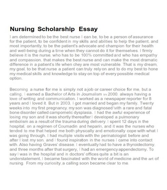 example nhs scholarship essay