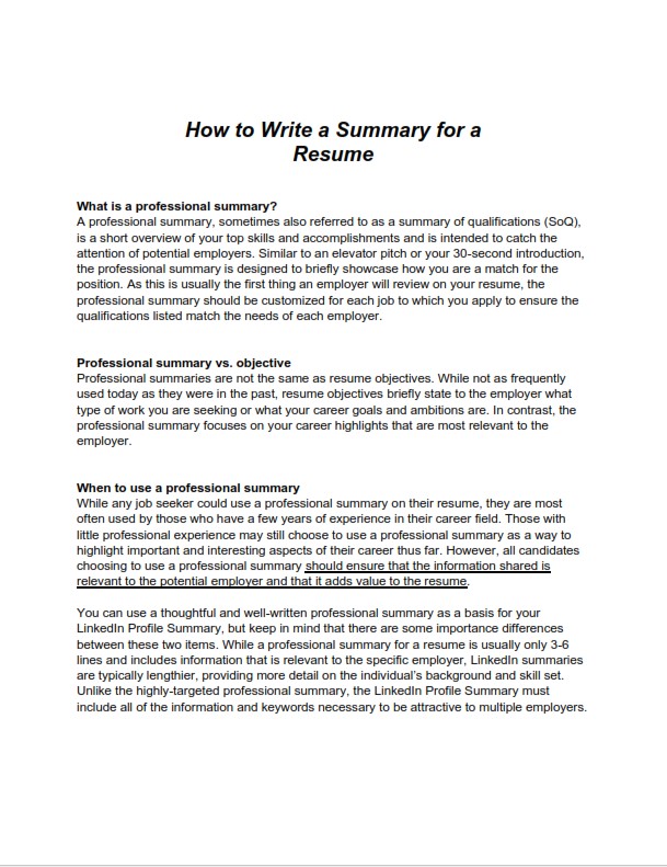 How to Write a Summary of a Paragraph