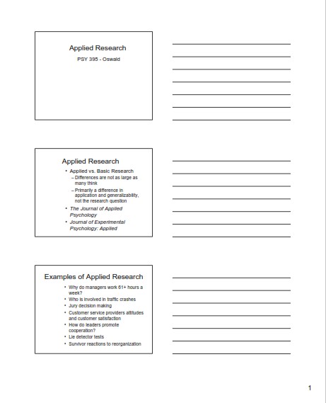 Applied Research Template 