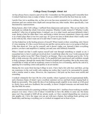 examples of college essay