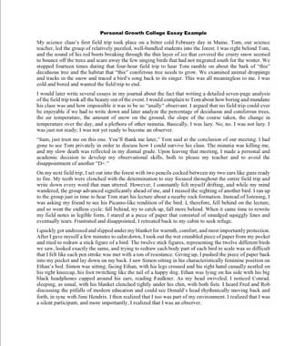 personal growth college essay example